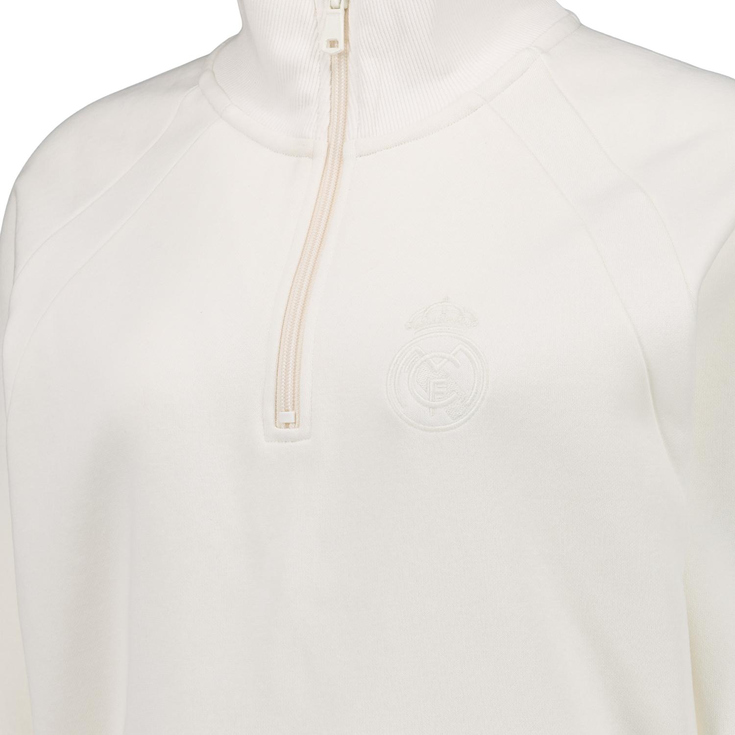 Womens Vintage Zip Sweatshirt Beige