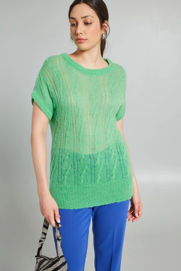 Alpaca-blend sweater - GREEN