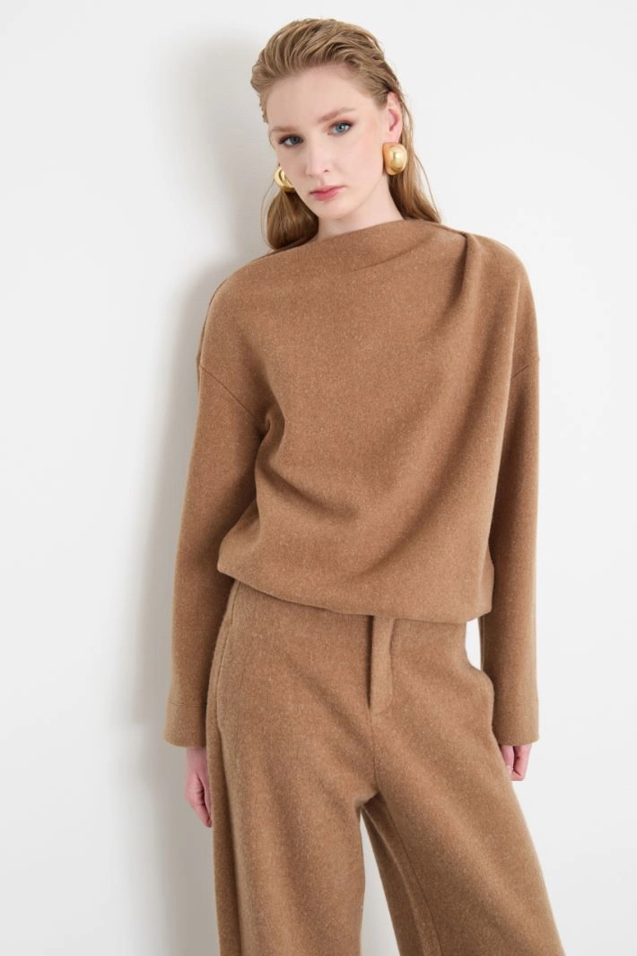 Jersey sweatshirt - BROWN