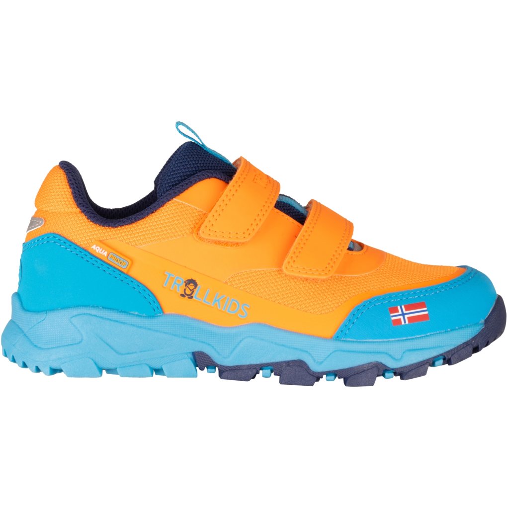 Trollkids Preikestolen Hiking Shoes Kids - Sahara Sunset/Pool Blue/Dark Indigo