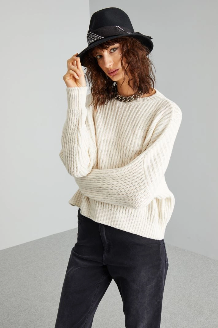 Bandana-detailed fedora hat - BLACK WHITE