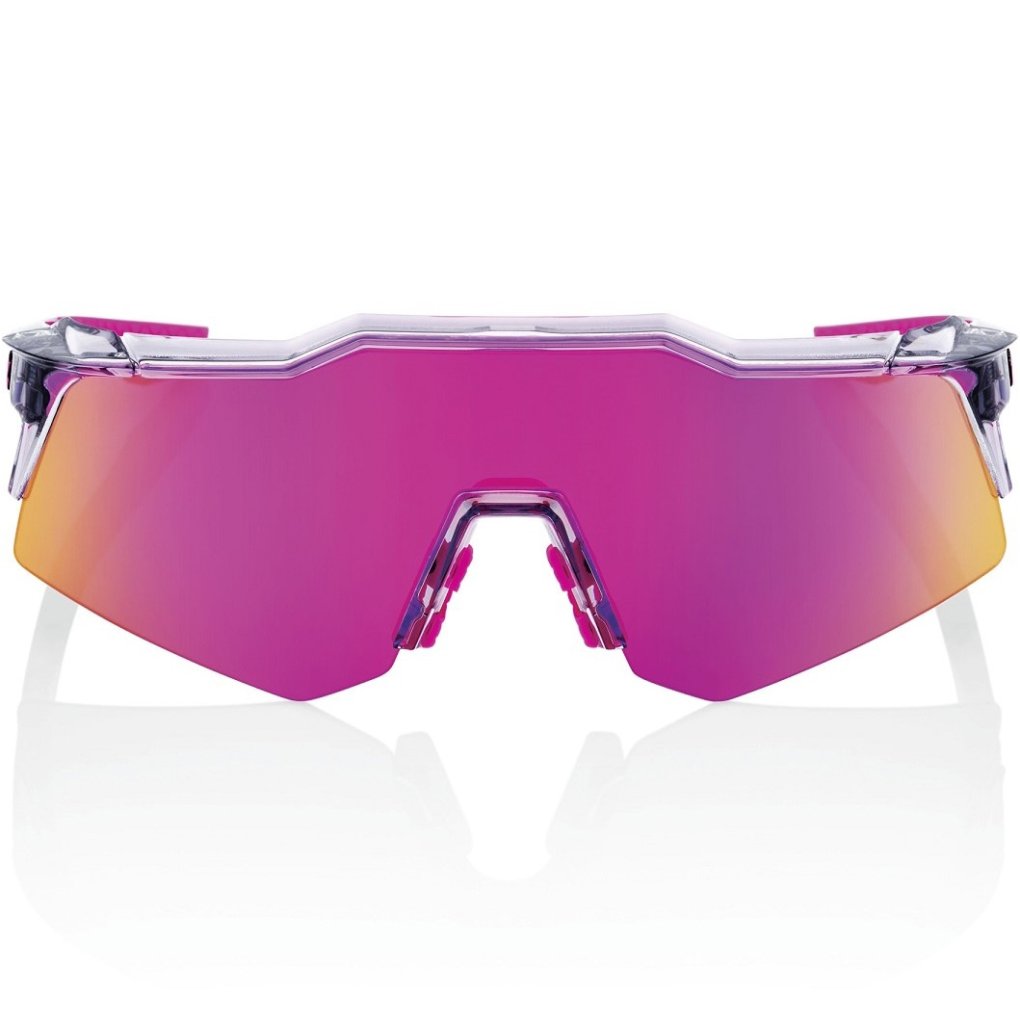 100% Speedcraft XS Glasses - Tokyo Nights / Translucent Grey - Purple Multilayer Mirror | Clear
