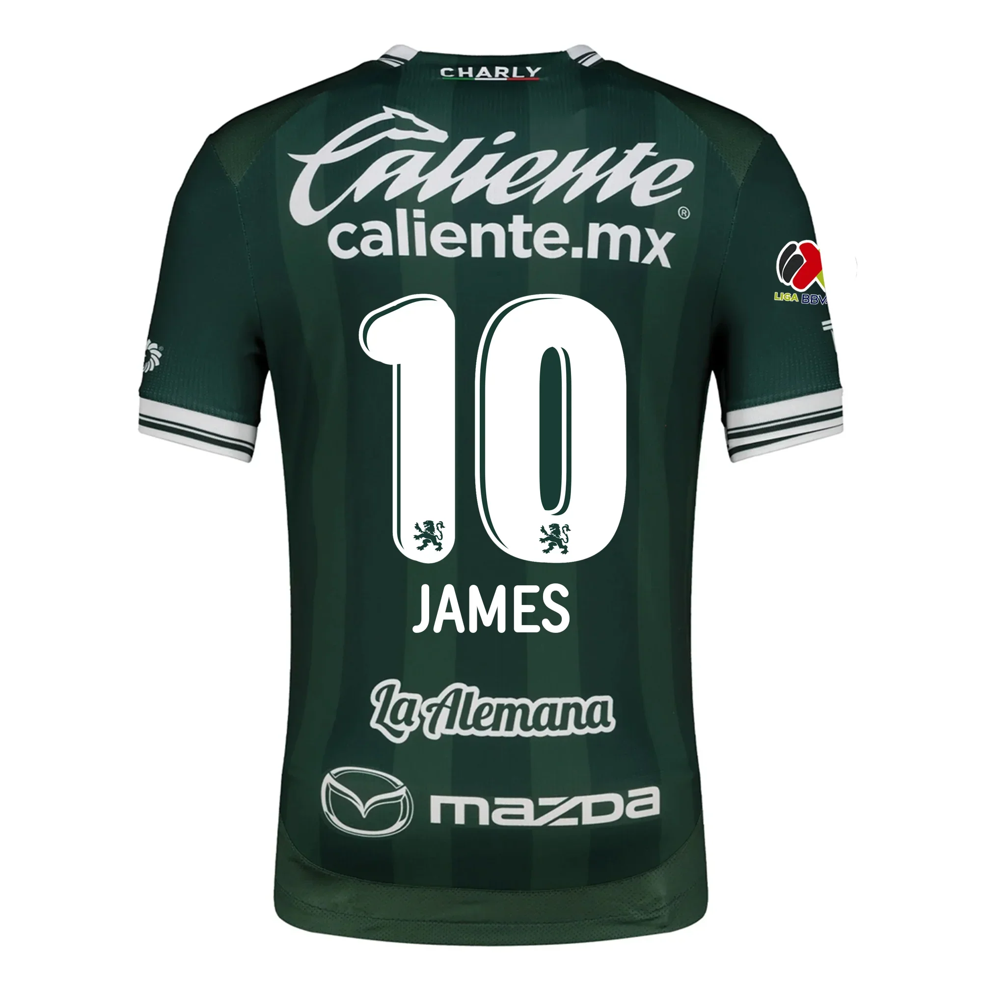 Charly James Rodriguez Men's Leon FC Home Jersey 25/26 w/ BBVA Liga Patch (Green)