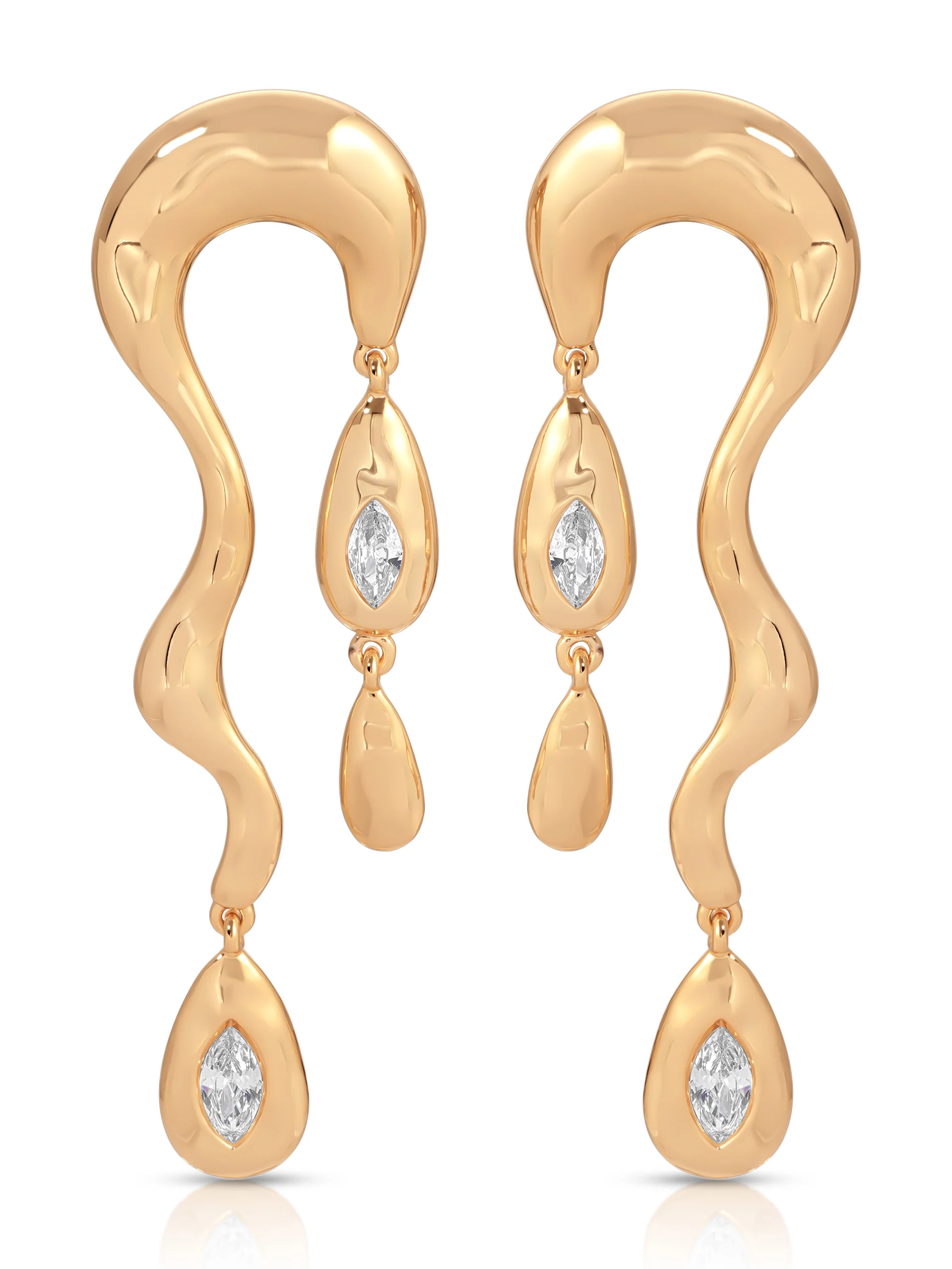 Melting Metal Dangle Earrings