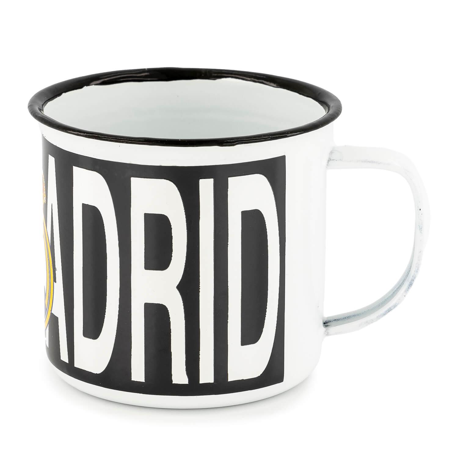350ml Crest Metalic Mug White Real Madrid