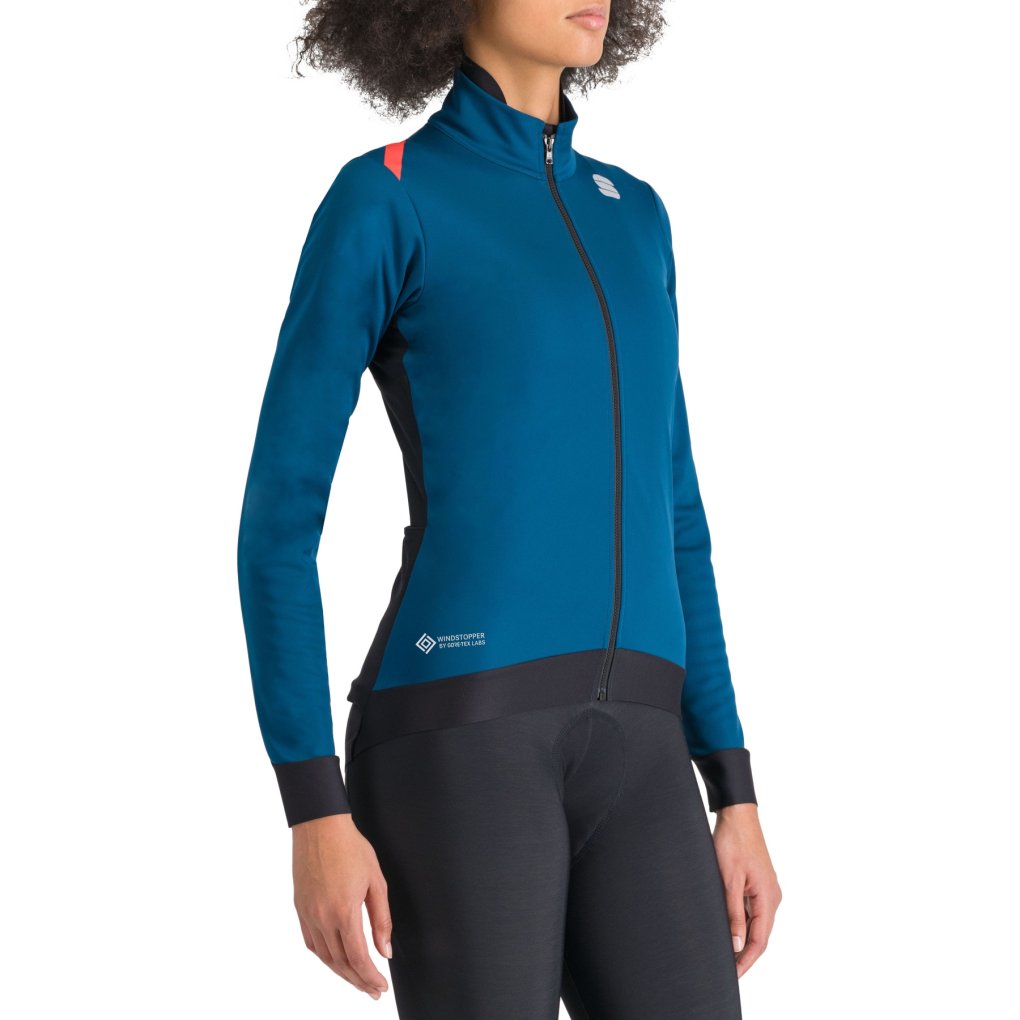 Sportful Fiandre Medium Jacket Women - 415 Teal Blu