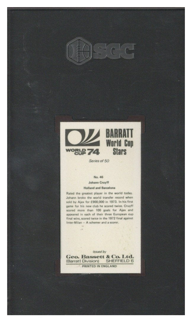 1974 Geo Bassett Stars Johann Cruyff BARRAT WORLD CUP STARS #46 SGC 7 NRMT