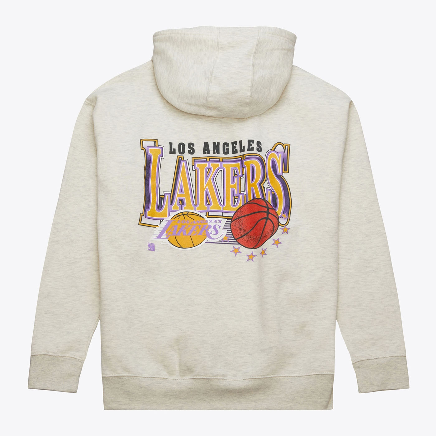 Los Angeles Lakers Slammin Mitchell & Ness NBA Hoodie Oatmeal Heather