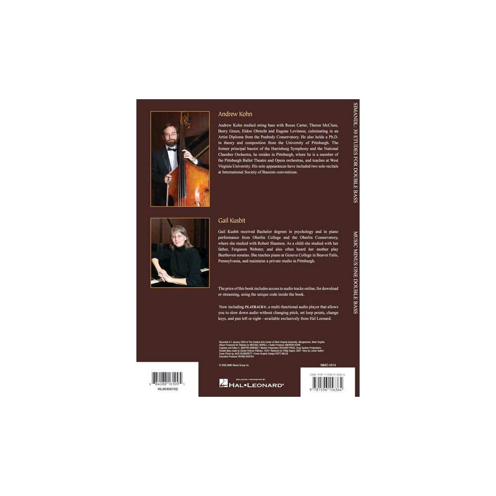 Music Minus One Simandl 30 Etudes Double Bass – Thomann Ireland