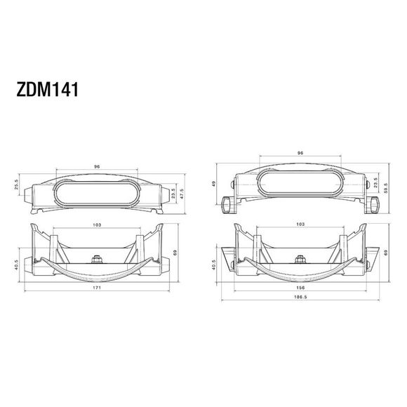 Support Clignotant Rizoma arrière - NoirRef : RZ0609 / ZDM141B