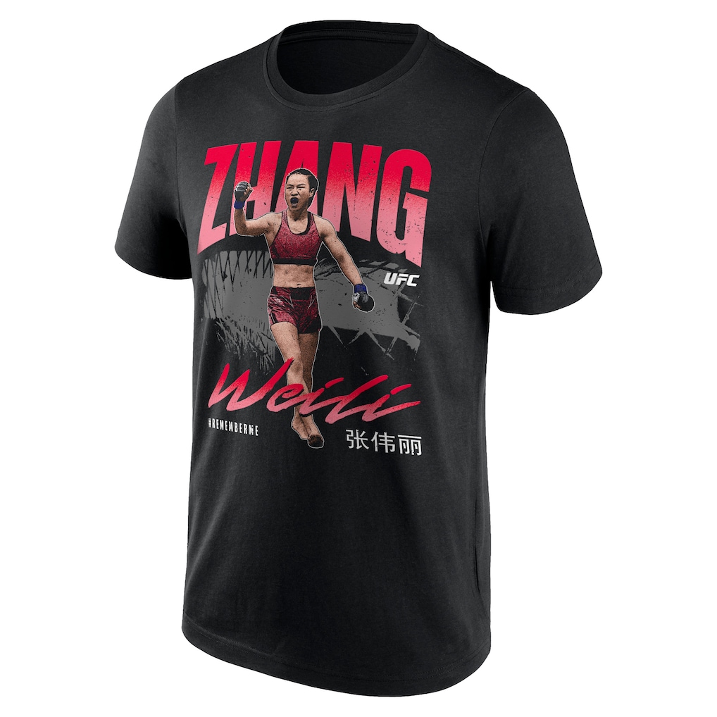 UFC Zhang Weili Grunge T-Shirt - Black - Mens