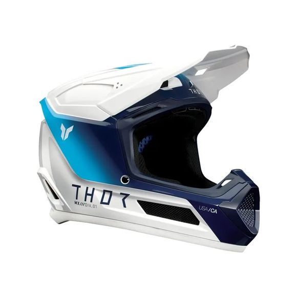 Casque cross Thor FLEET - STORM - ENFANT - Blanc / BleuRef : TO3350