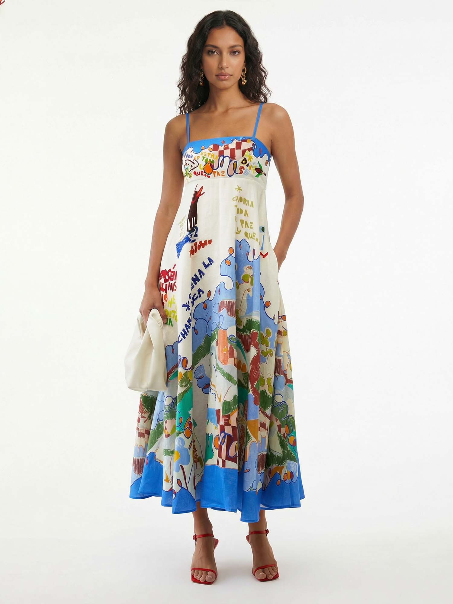 Vibrant Story Midi Dress