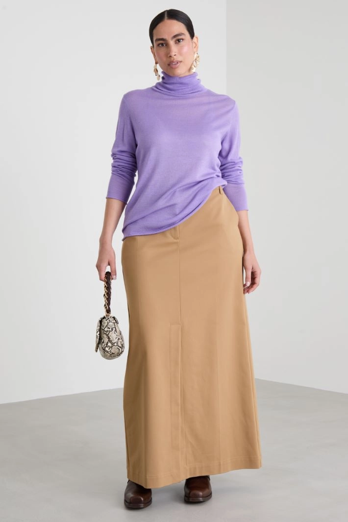 Wool and cashmere cardigan - LILAC