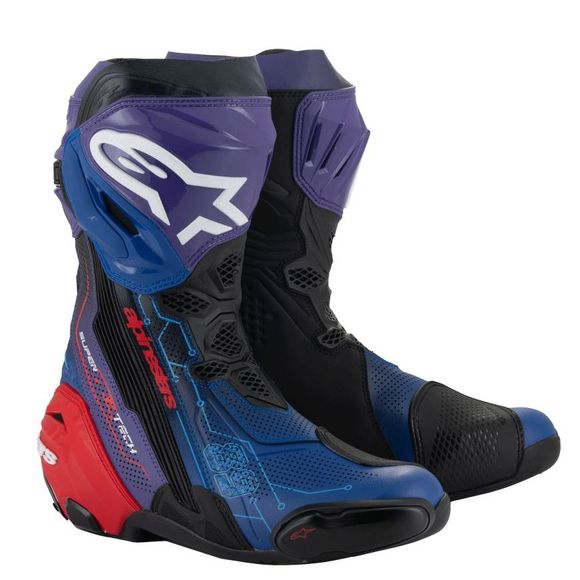 Alpinestars SUPERTECH R MARTINATOR Boots - JORGE MARTIN - Black / PurpleRef: AP3828