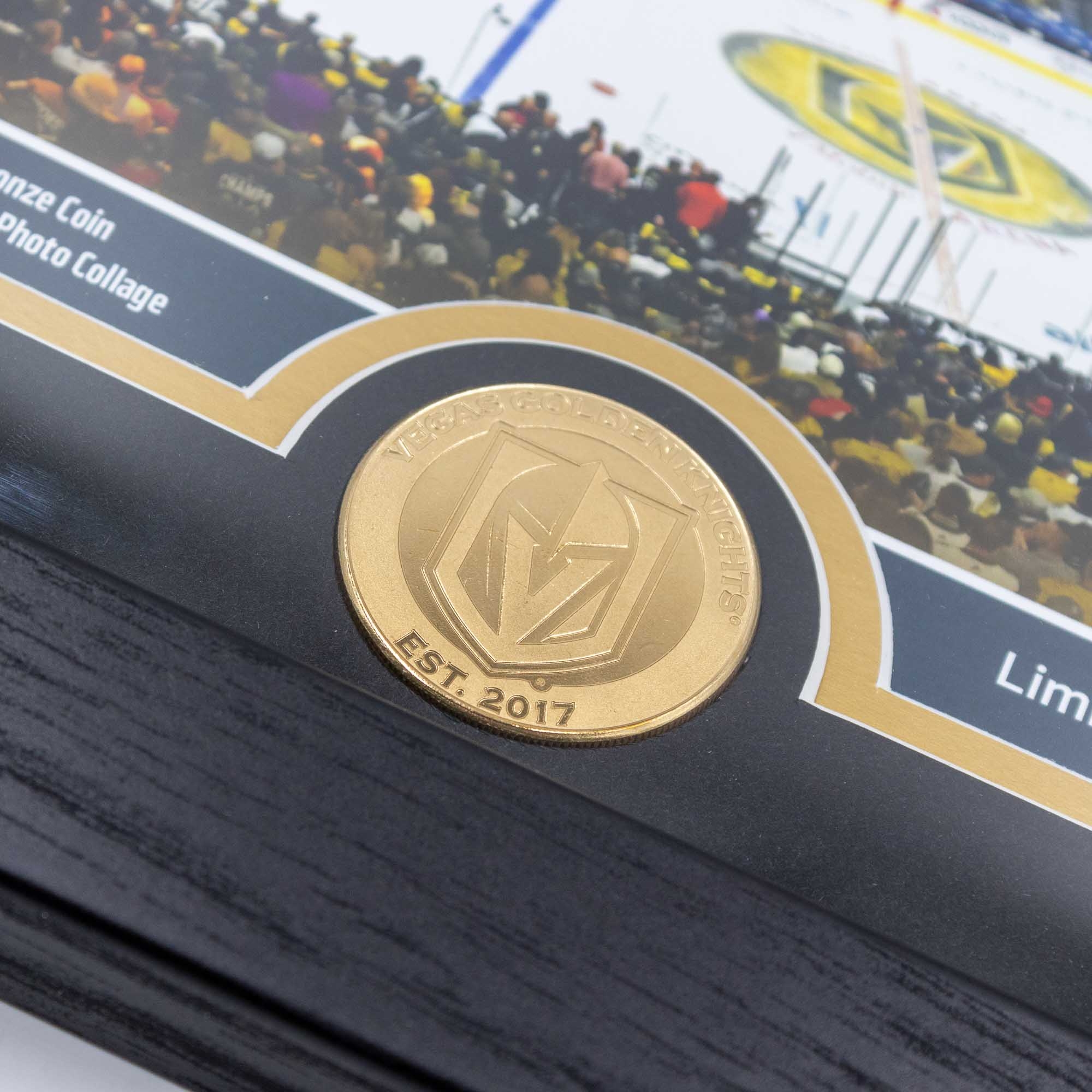 Vegas Golden Knights 1-Time Stanley Cup Champions Bronze Coin Framed NHL Photo