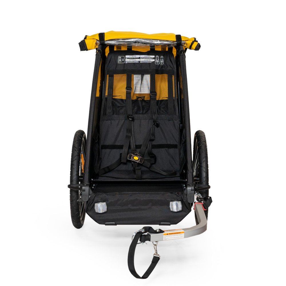 Burley Bee Single Bike Trailer for 1 Kid - yellow/black