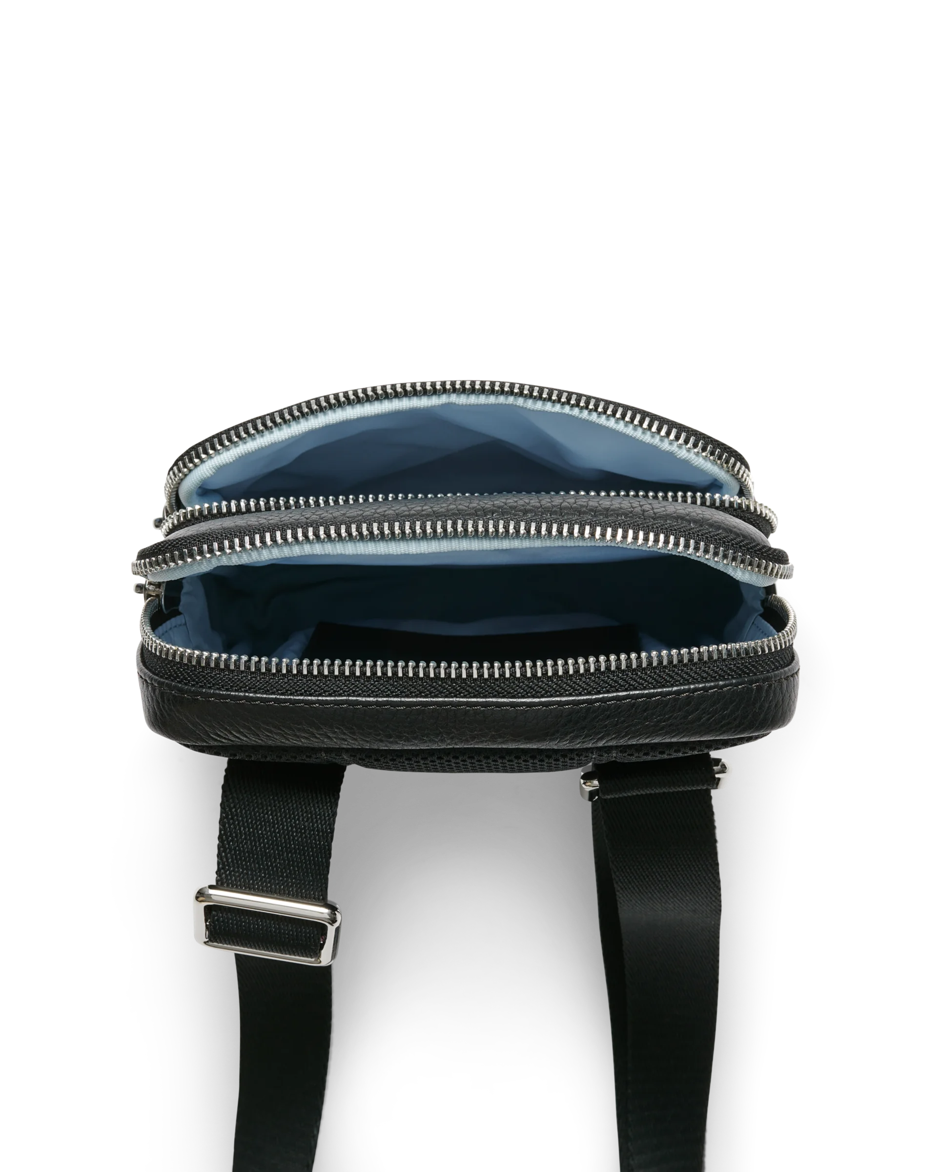 ECCO Flat Pouch Umhängetasche aus Leder Schwarz 22X17X5 cm