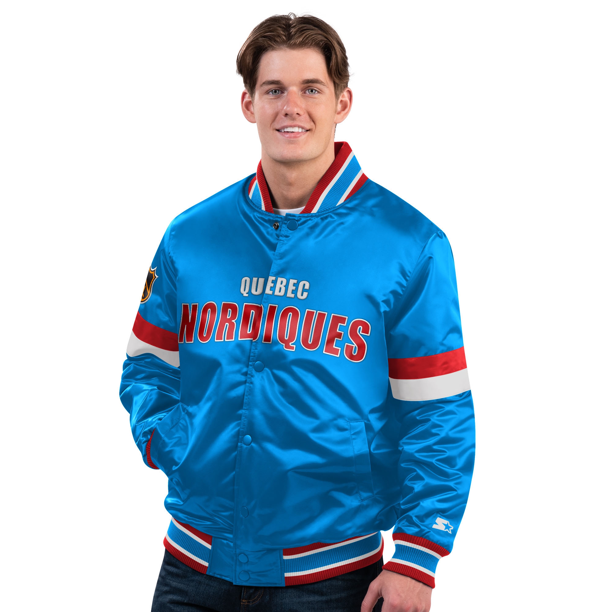 Quebec Nordiques Starter Vintage Diveplay NHL Varsity Jacket