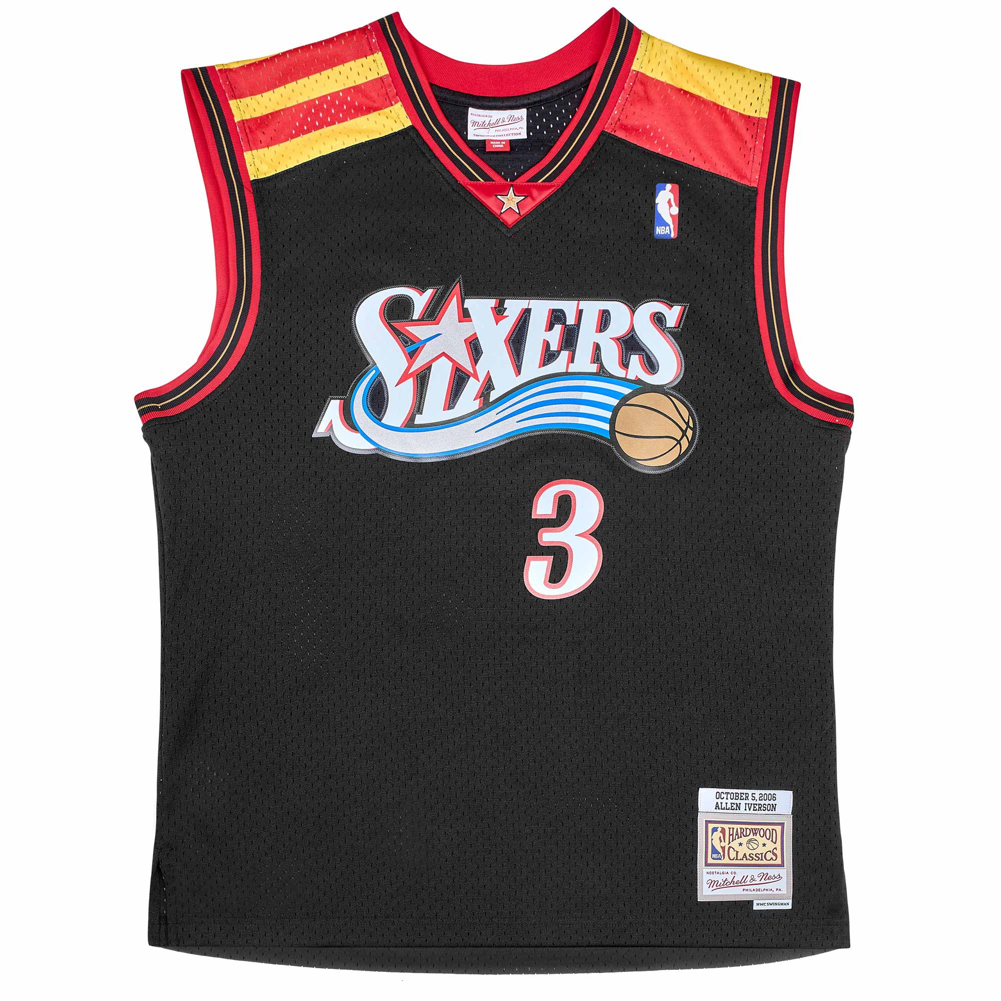 Allen Iverson #3 Philadelphia 76ers 2006 Barcelona Mitchell & Ness Swingman NBA Jersey