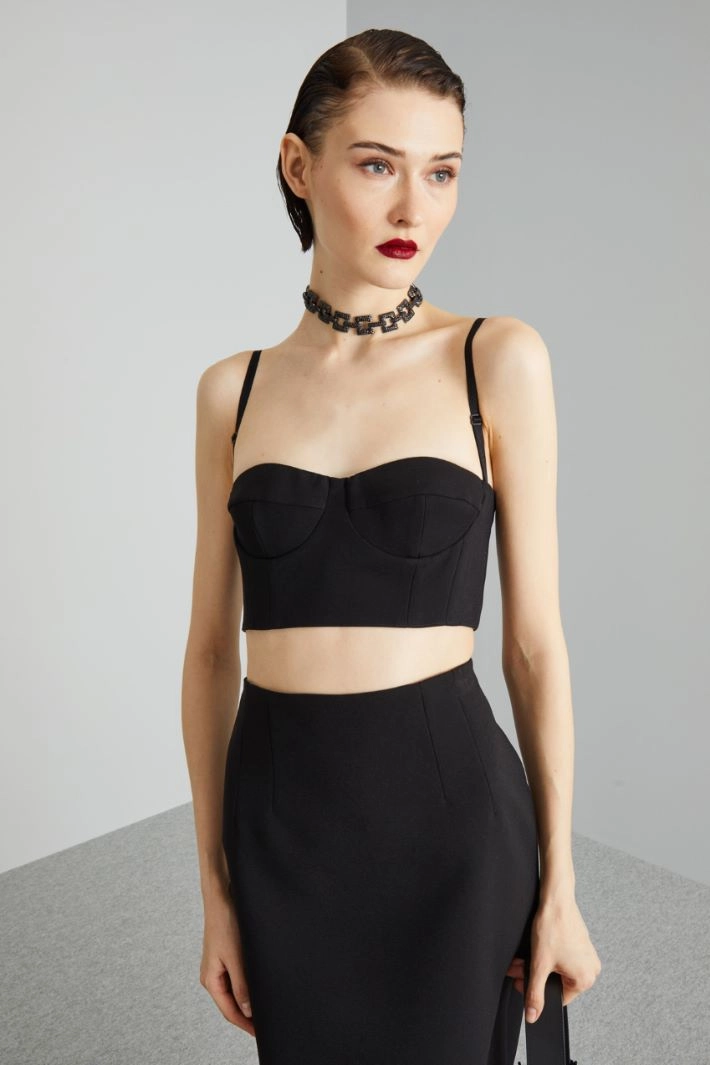 Bustier top - BLACK