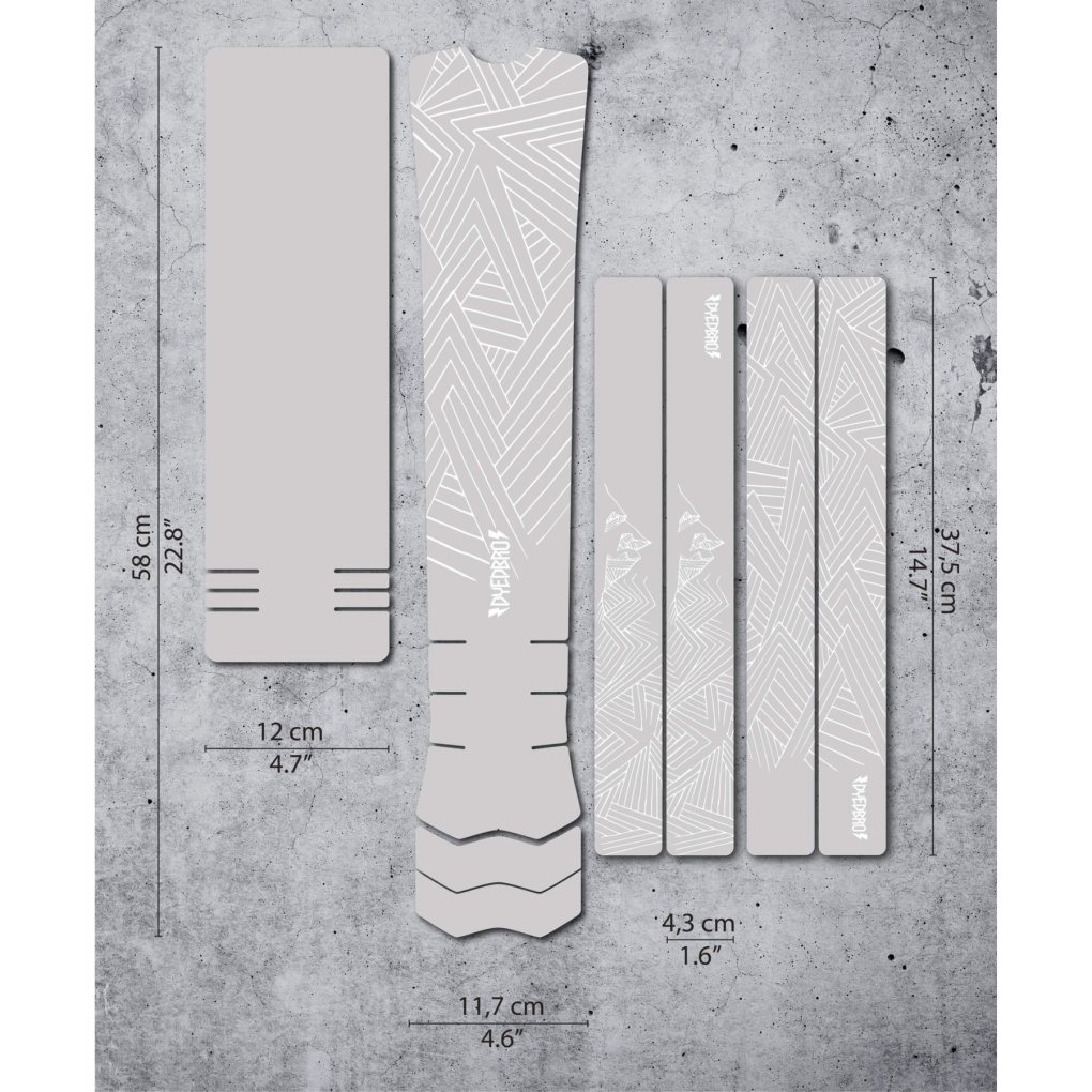 DYEDBRO Frame Protection Kit Stay Free E-BIKE - white matte