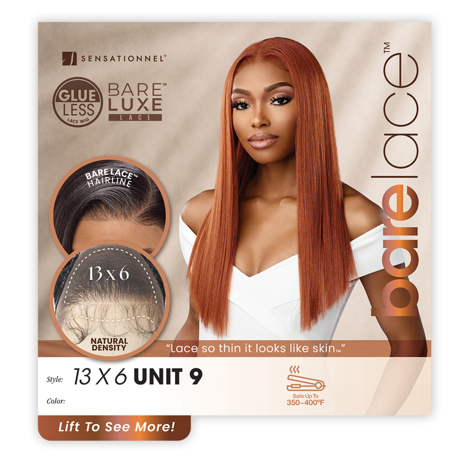 Sensationnel Lace Front Wig BareLace Glueless 13X6 Unit 9