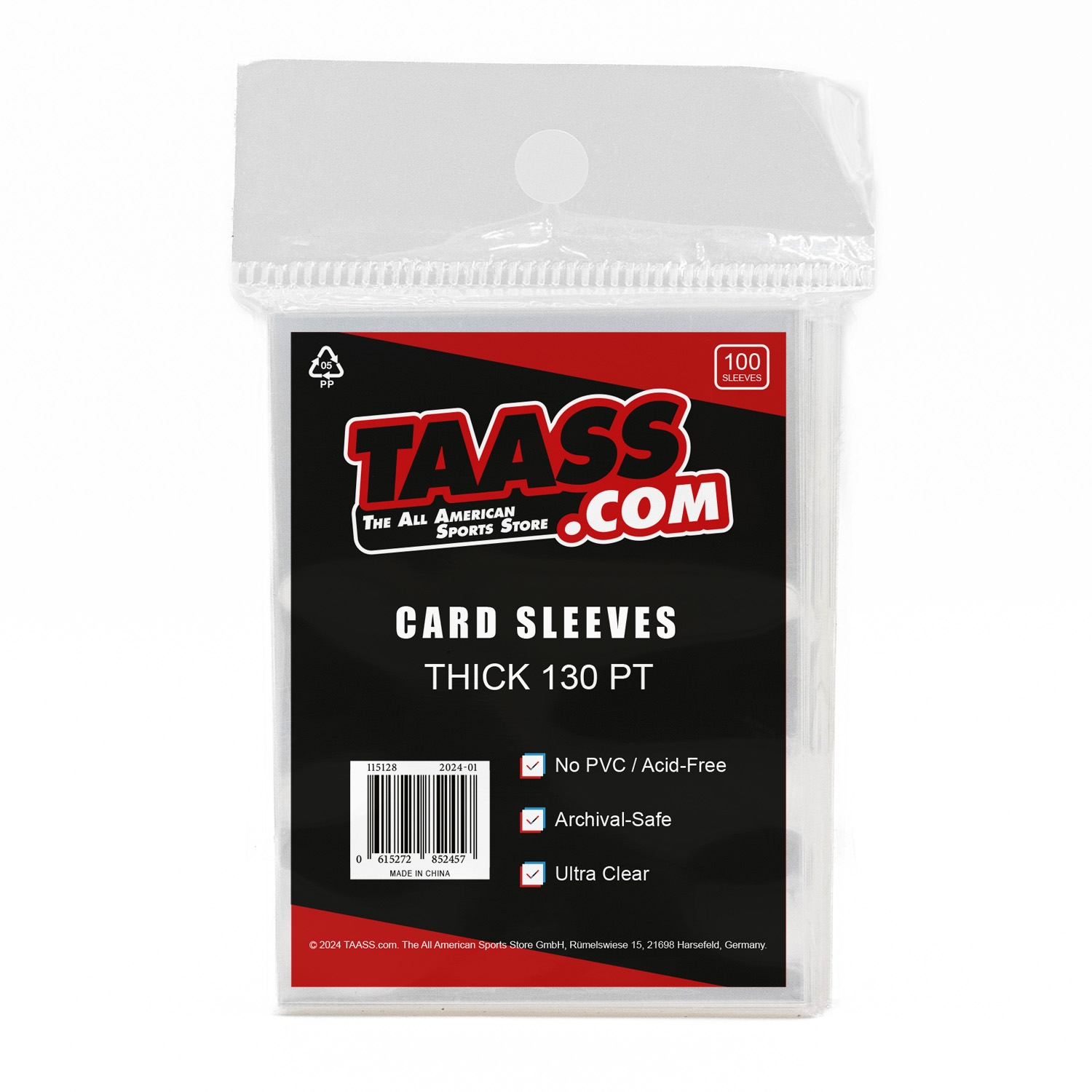 Card Sleeves - Thick 130 pt (100/Pack)