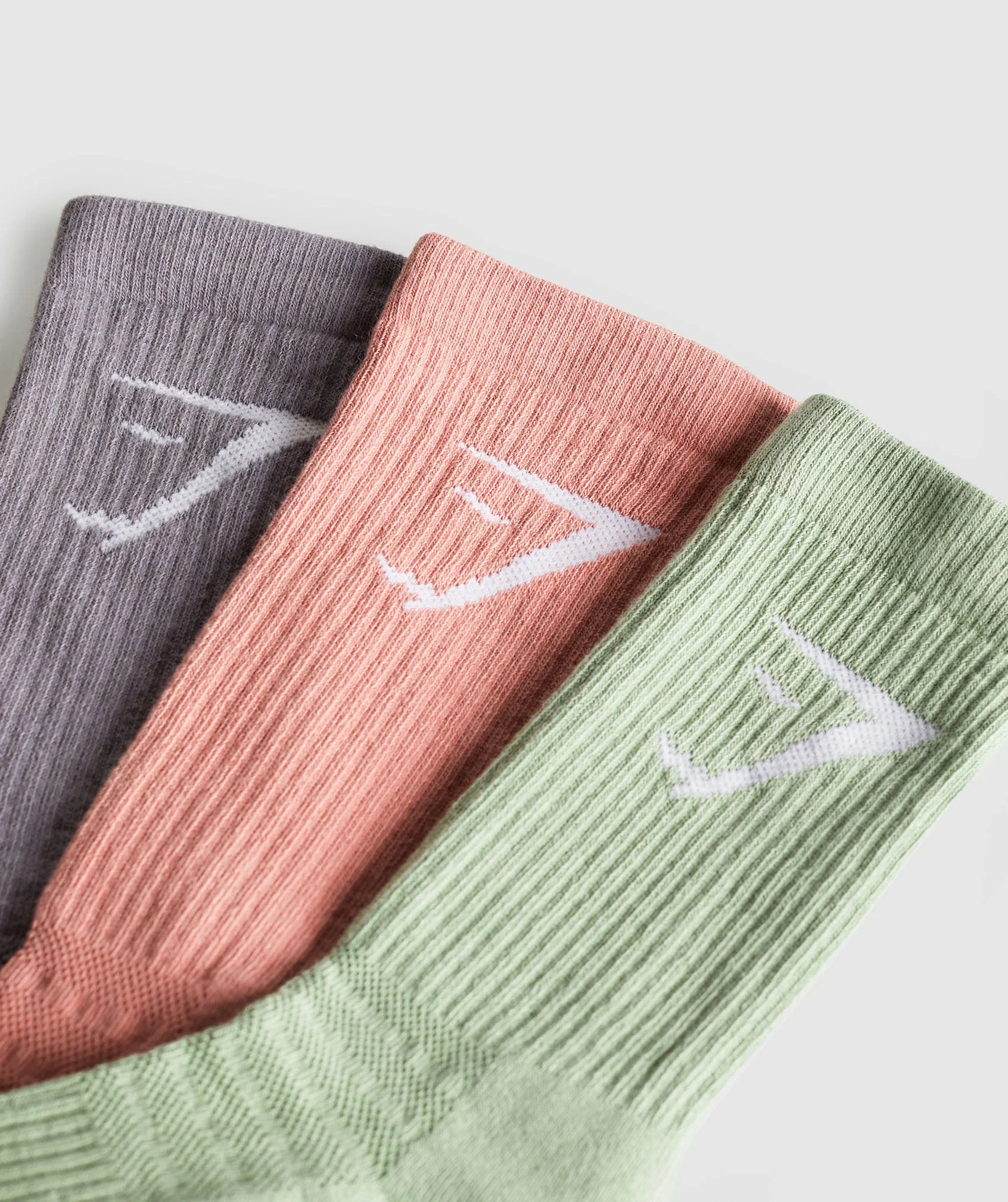 Crew Socks 3pk Classic Pink/Faded Green/Fog Purple