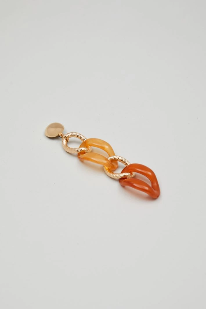 Chain drop earrings - AMBER GOLD