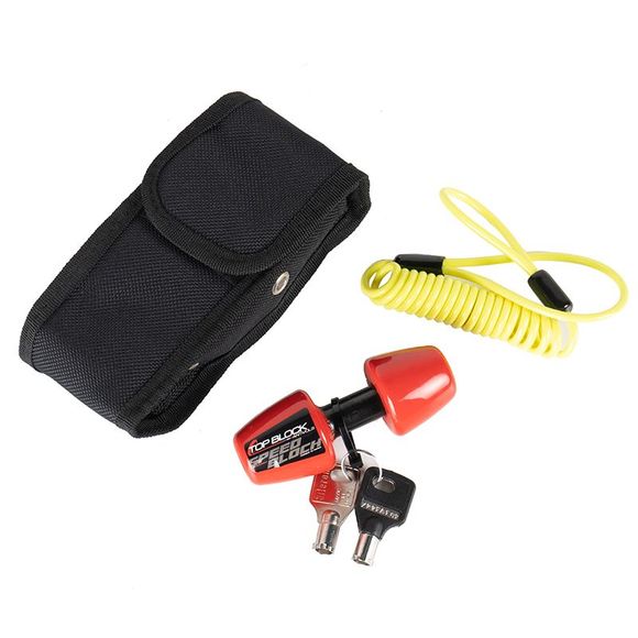 Top Block Speed Block Disc Lock with Pouch + Reminder Cable - UniversalRef: TB0314 / SPEED-BLOCK