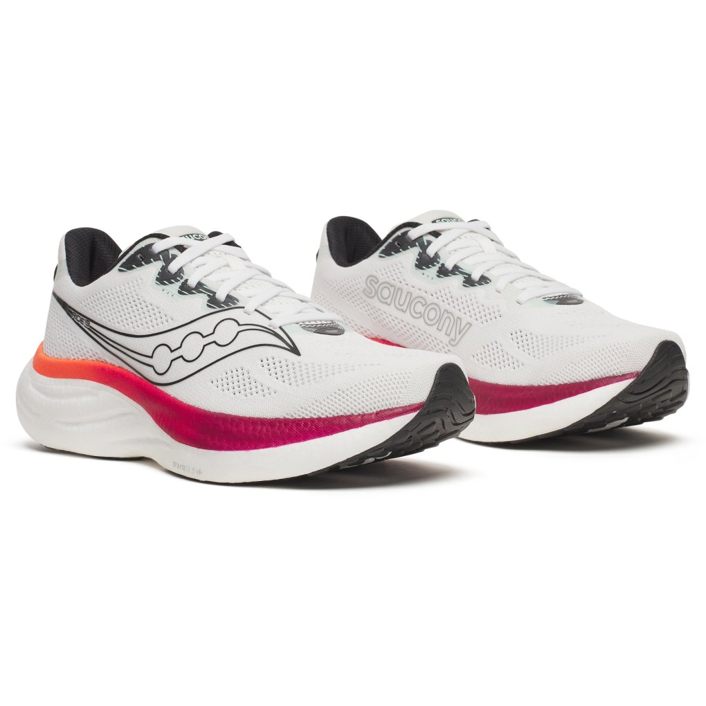 Saucony Ride 19 Running Shoes Men - white/crimson