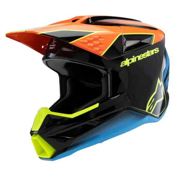 Casque cross Alpinestars SUPERTECH S-M3 - FRAY - ENFANT - Noir / OrangeRef : AP3390