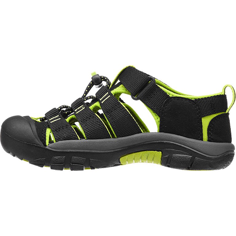KEEN Newport H2 Sandals Kids - Black / Lime Green