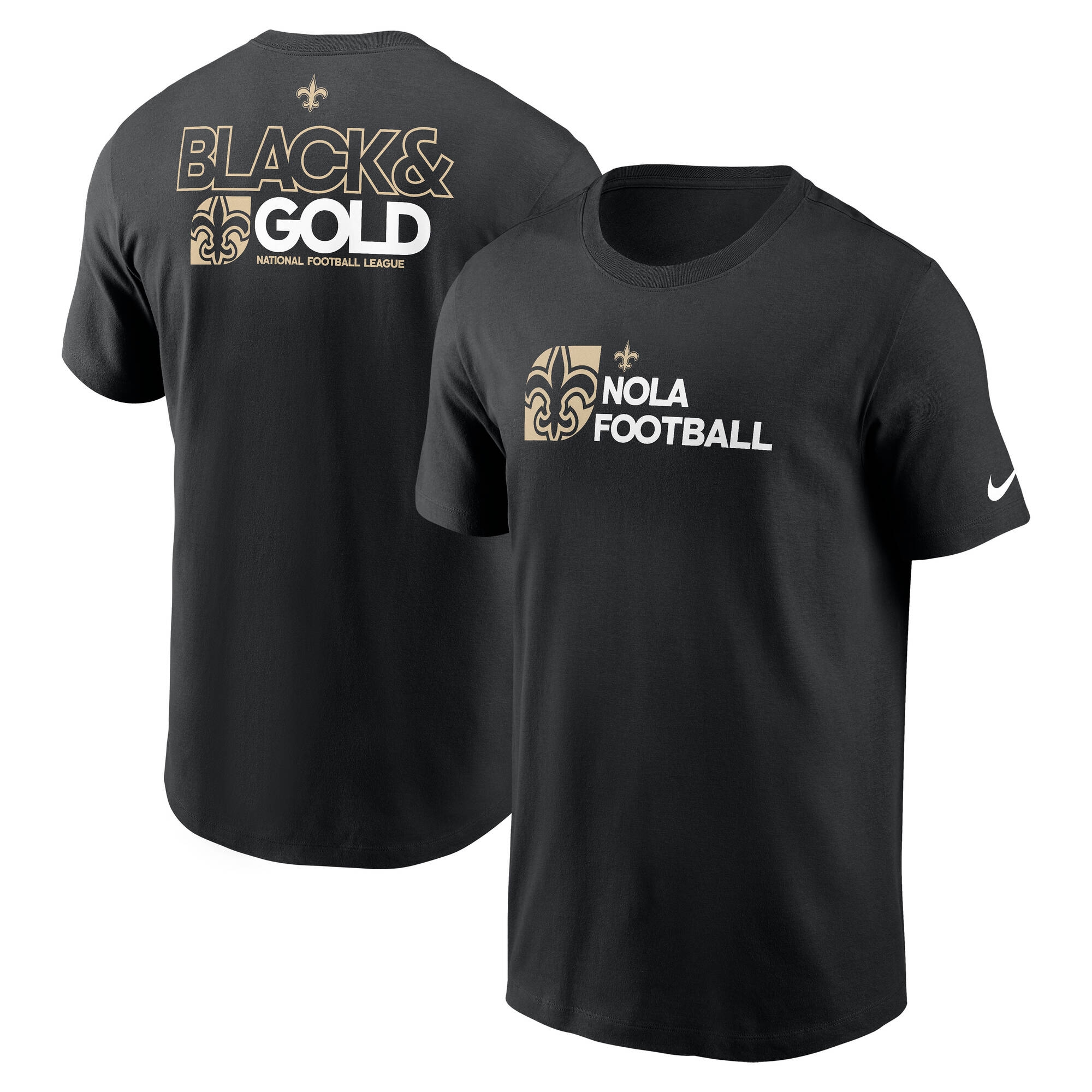 New Orleans Saints Team Slogan Nike Essential NFL T-Shirt Black