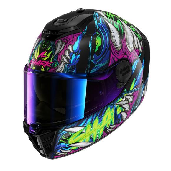 Shark SPARTAN RS SHAYTAN Full Face Helmet - Black / MulticolorRef: Sh1713-Ckgv