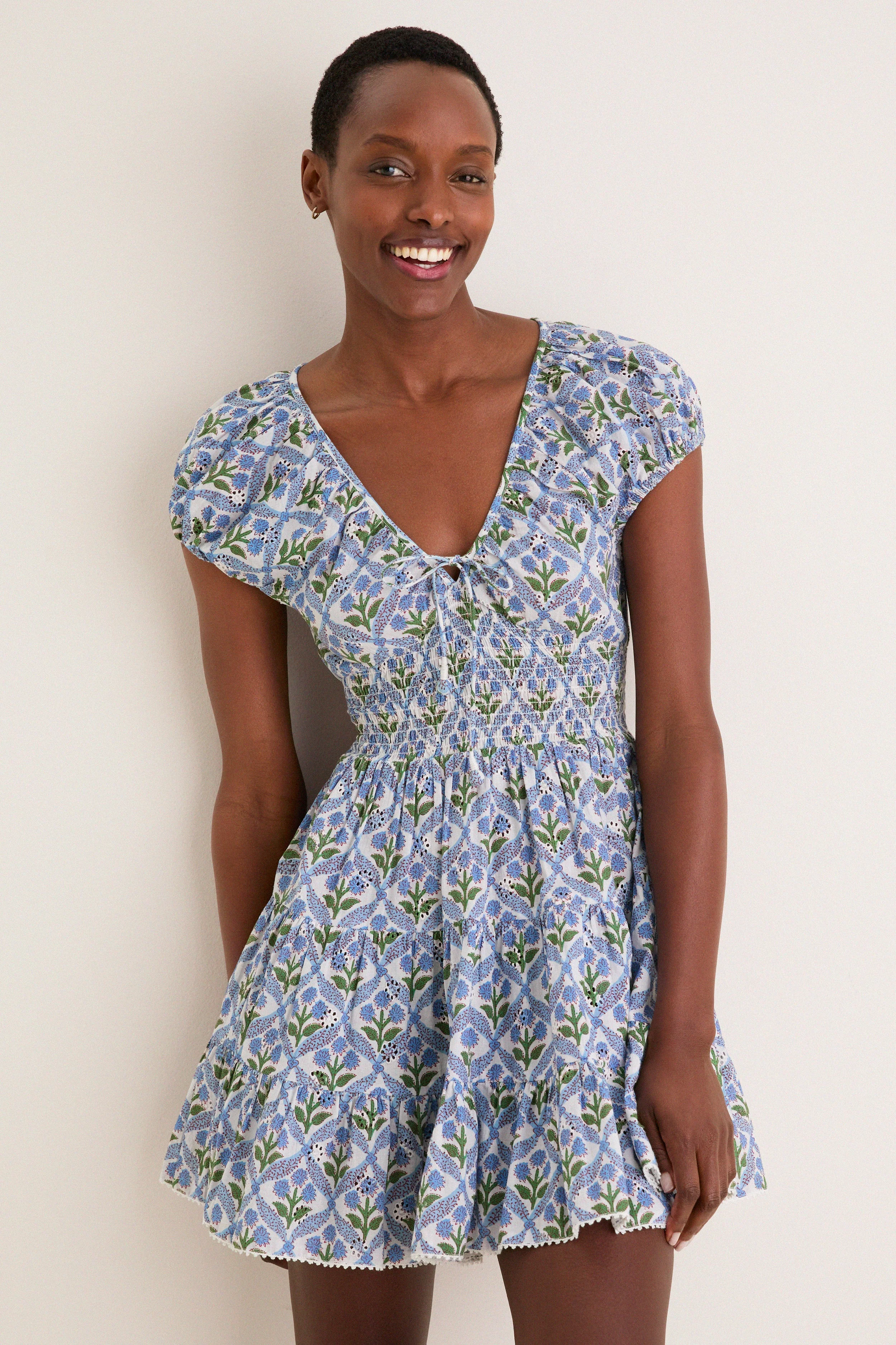 Cornflower Asterid Mini Dress