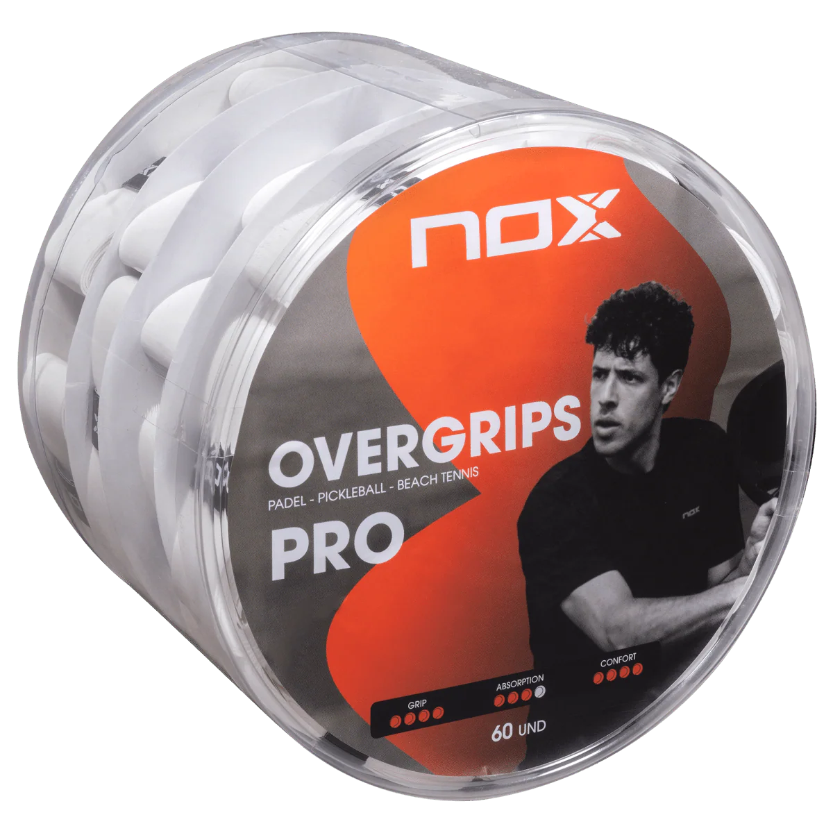 Overgrips PRO white smooth can (60 pcs)
