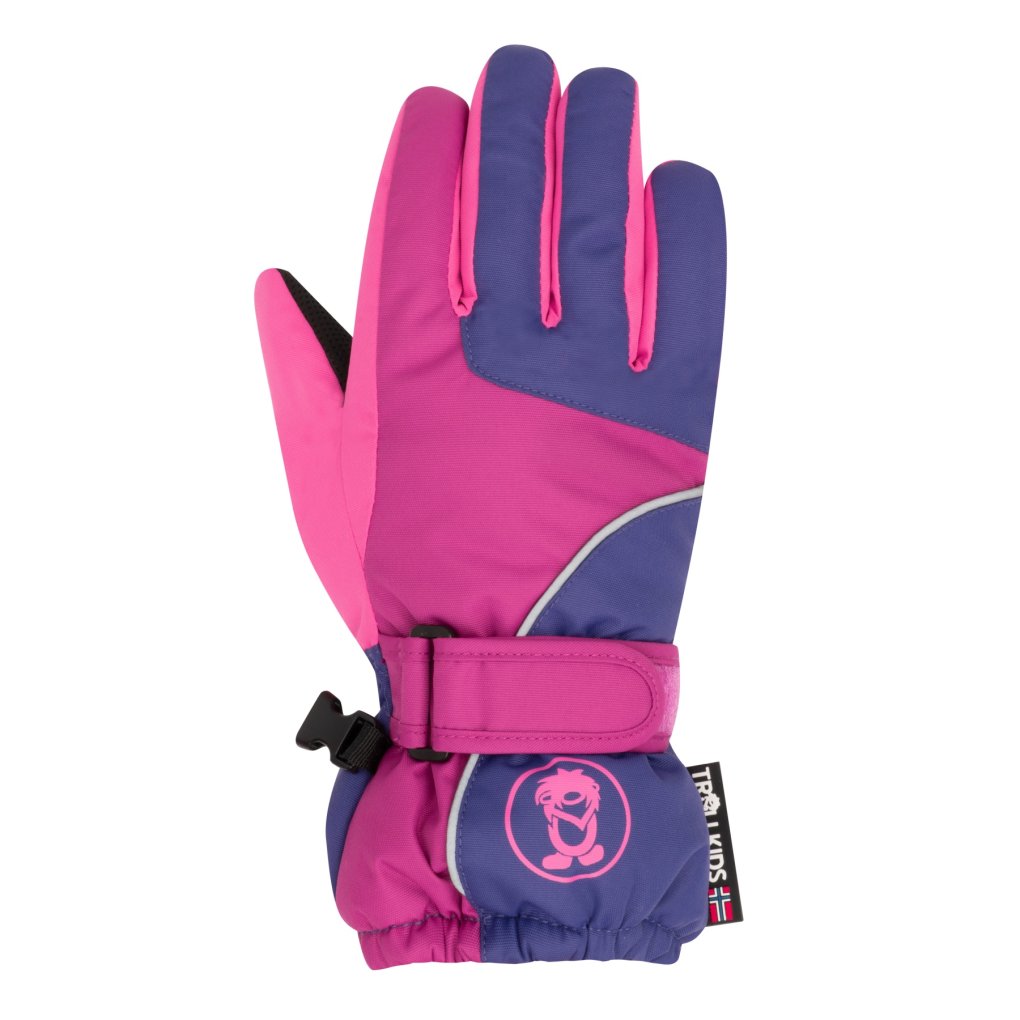 Trollkids Troll Gloves Kids - Bright Berry/Dark Purple