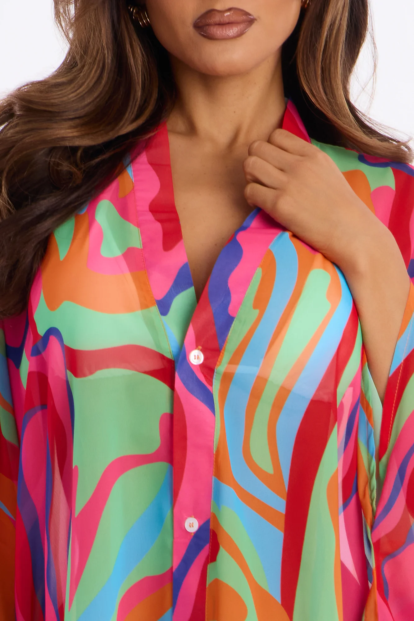 Kairi Cover Up Maxi Kaftan Dress - Multi Color