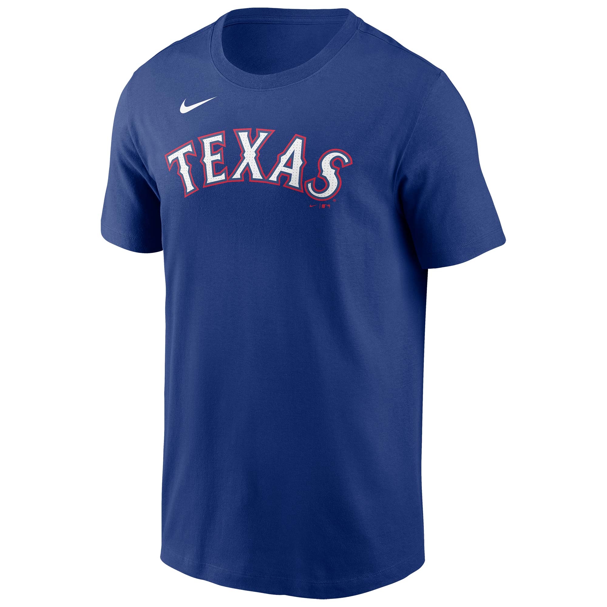 Texas Rangers Fuse Wordmark Nike MLB T-Shirt Blue