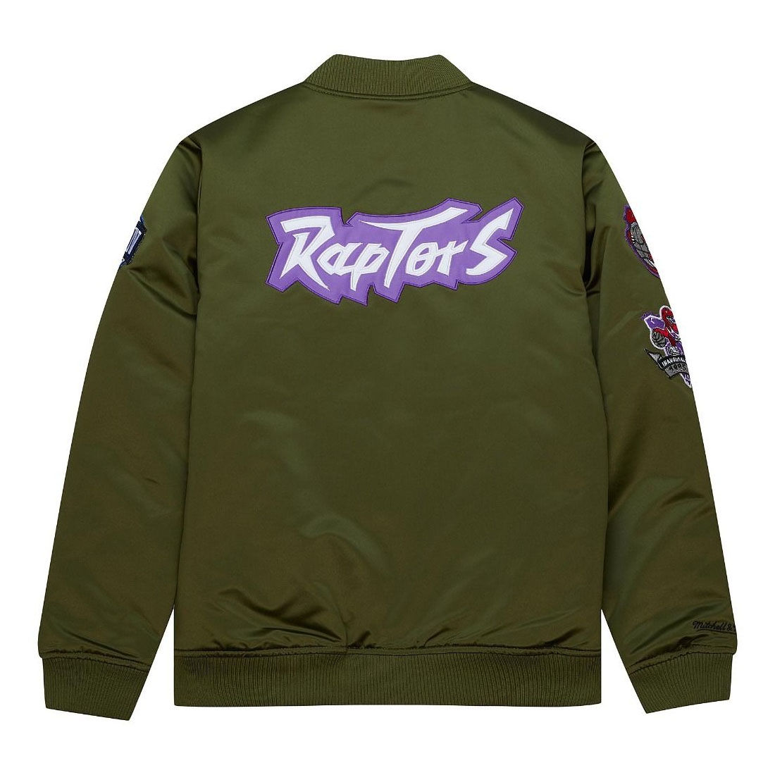 Toronto Raptors Olive Mitchell & Ness Heavyweight Satin NBA Jacket