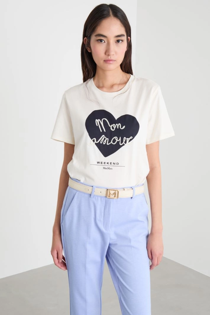 Cotton jersey T-shirt - WHITE