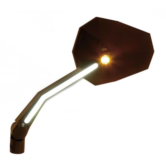 Highsider STEALTH X4 Rearview Mirror with Turn Signals and Parking Lights (Pair) Universal - BlackRef: HGI0165 / 301-453
