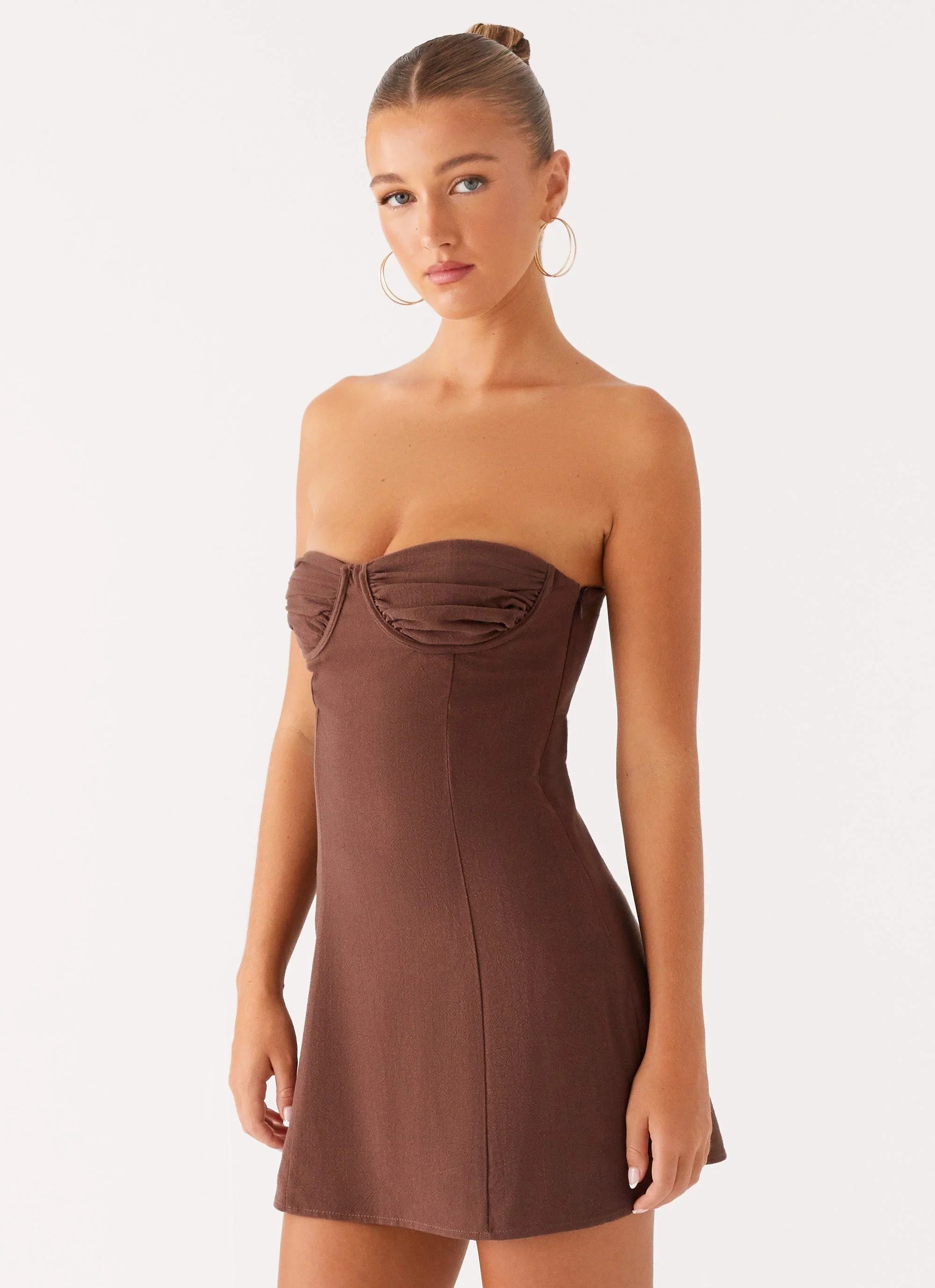 Ludo Mini Dress - Chocolate