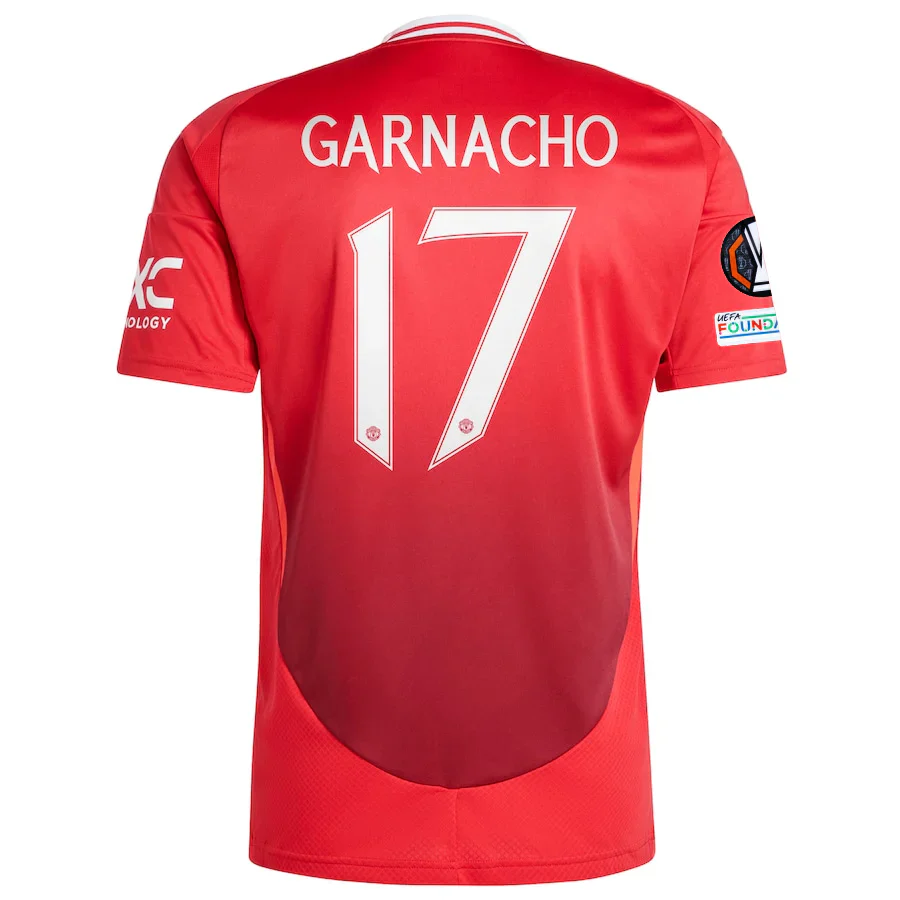 Manchester United Alejandro Garnacho Home Jersey w/ Europa League Patches 24/25 (MUFC Red)