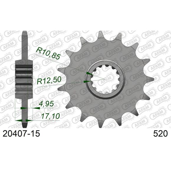 AFAM 520 Chain Kit Steel TypeRef: 01059207 / KIT101111