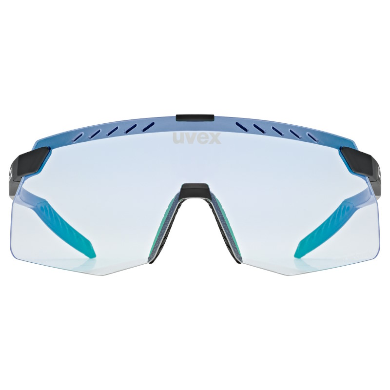 Uvex pace stage s V Glasses - black matt/mirror blue