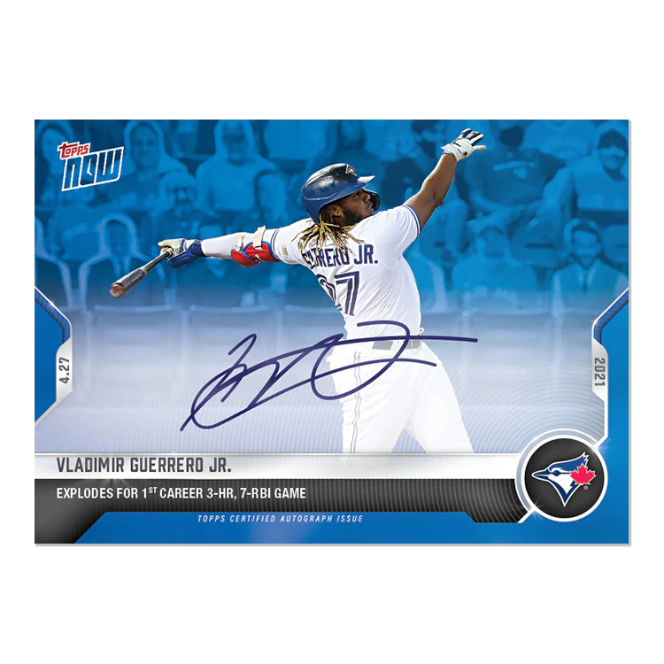 On-Card Auto # to 49 - Vladimir Guerrero Jr. - 2021 MLB TOPPS NOW® Card 138B