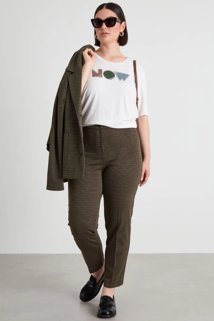 Viscose jersey T-shirt - WHITE